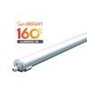 150cm 32W vanntett komplett LED-armatur, gjennomgangskoblet - 5120lm, 160lm/W, IP65