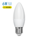 Outlet: Aigostar LED lampe A5 C37 6W, E27 sokkel - Dagslys 3000K, Sett med 5 stykker