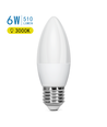 Outlet: Aigostar LED lampe A5 C37 6W, E27 sokkel - Dagslys 3000K, Sett med 5 stykker