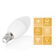 Outlet: Aigostar LED A5 C37 7W, E14 sokkel - 3000K, Sett med 5 stykker