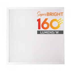 Store paneler V-Tac 60x60 LED panel - 25W, 4000lm, 160lm/w, innebygd i hvit ramme