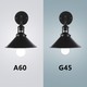 Outlet: LED A5 A60 - Stor spredning - E27 9W 3000K