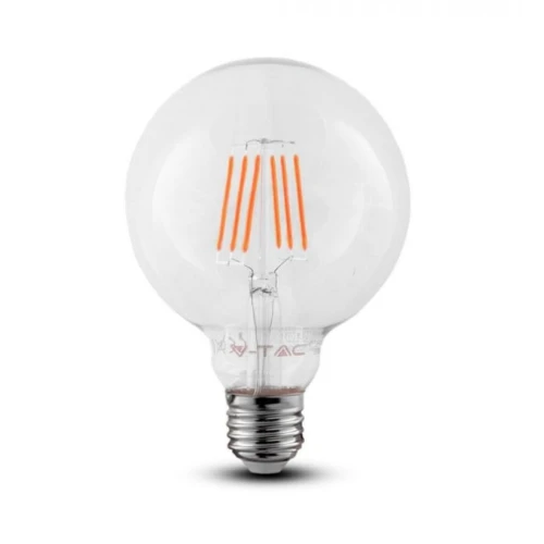 E27 6W LED globepære - Ø12,5 cm, Samsung LED-chip, filament