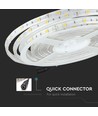 V-Tac 4,8W/m sprutsikker LED strip - 5m, IP65, 30 LED per meter