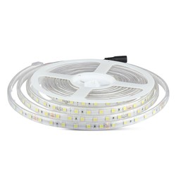 Enkeltfarget LED strip 24V V-Tac 9W/m sprutsikker LED strip - 5m, IP65, 24V, 60 LED per meter