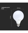 V-Tac 10W LED globepære - Ø9,5 cm, E27