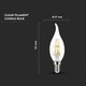 V-Tac 4W LED flamme pære - Karbon filamenter, varm hvit, E14