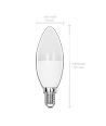 Outlet: Aigostar LED-lampe 5 stk, A5 C37 4W - E14 sokkel, dagslys 3000K