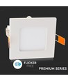 V-Tac 18W LED panel downlight - Hull: 20,5 x 20,5 cm, Mål: Ø22,5 x 22,5 cm, 230V