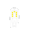 G9 2W LED-pære - 200lm, 3000K, varmhvit