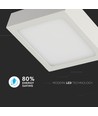 12W LED taklampe - 14 x 14cm, Høyde: 2,4cm, hvit kant