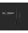 V-Tac stativ for flomlys - Tripod, sort, sammenleggbar