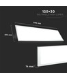 V-Tac 120x30 LED panel - 29W, hvit kant