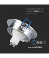 MR16 eller GU10 Downlight-sett - Uten lyskilde, børstet aluminium, Hull: Ø7,5 cm, Mål: Ø9,1 cm
