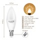 Outlet: Aigostar LED-lampe, A5 C37 - 9W, E14 sokkel, 3000K, Varmt Hvitt Lys, Sett med 5 stykker