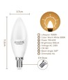 Outlet: Aigostar LED-lampe, A5 C37 - 9W, E14 sokkel, 3000K, Varmt Hvitt Lys, Sett med 5 stykker