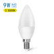 Outlet: Aigostar LED-lampe, A5 C37 - 9W, E14 sokkel, 3000K, Varmt Hvitt Lys, Sett med 5 stykker