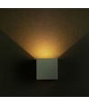 5W LED vegglampe - IP65 utendørs, hvit, firkantet, justerbar spredning, inkl. lyskilde