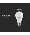 V-Tac 6W RGB LED pære - Med RF fjernkontroll, E27