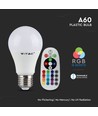 V-Tac 6W RGB LED pære - Med RF fjernkontroll, E27