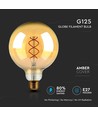 E27 5W LED globepære - Ø12,5cm, Kultråd, ekstra varmhvit