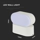 V-Tac 6W LED hvit vegglampe - Oval, roterbar 350 grader, IP65 utendørs, 230V, inkl. lyskilde