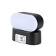V-Tac 6W LED svart vegglampe - Oval, roterbar 350 grader, IP65 utendørs, 230V, inkl. lyskilde