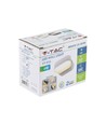 V-Tac 6W LED svart vegglampe - Oval, roterbar 350 grader, IP65 utendørs, 230V, inkl. lyskilde