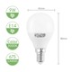 Outlet: LED A5 G45 - Stor Spredning - E14 9W 3000K