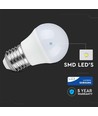 E27 4,5W LED kronepære - G45, Samsung LED chip