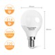 Outlet: LED A5 G45 - Stor Spredning - E14 9W 3000K