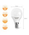 Outlet: LED A5 G45 - Stor Spredning - E14 9W 3000K