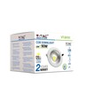 Outlet: V-Tac 10W LED downlight - Hull: Ø12 cm, Mål: Ø13,5 cm, 230V