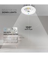 Outlet: V-Tac 20W LED downlight - Hull: Ø16,7 cm, Mål: Ø18 cm, 230V