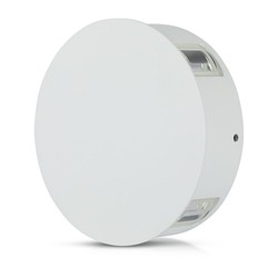 Outlet Outlet: V-Tac 4W LED hvit vegglampe - Rund, IP65 utendørs, 230V, inkl. lyskilde