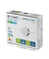 Outlet: V-Tac 4W LED hvit vegglampe - Rund, IP65 utendørs, 230V, inkl. lyskilde