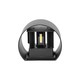 V-Tac 5W LED svart vegglampe - Rund, justerbar spredning, IP65 utendørs, 230V, inkl. lyskilde