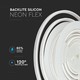 V-Tac 10 meter rull 10x10 Neon Flex LED - 13W per meter, IP65, 24V