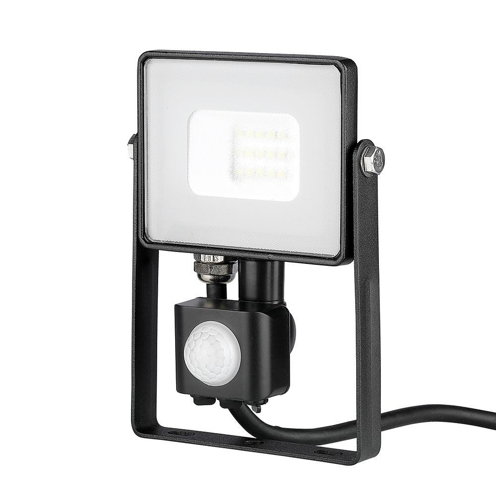 V-Tac 10W Lyskaster med sensor - SMD, Samsung LED chip - Dimbar : Ikke dimbar, Farge på huset : Hvit, Kulør : Kald