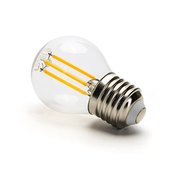  Outlet: LED Filament pære G45 E27 4W 2700K Klar