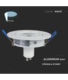 Downlight kit uten lyskilde - Hull: Ø7,5 cm, Mål: Ø9,1 cm, matt hvit, velg MR16 eller GU10 fatning