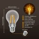 Outlet: LED-Filament pære A60 E27 6W - 2700K - Klar