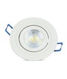 MR16 eller GU10 Downlight-sett, uten lyskilde, matthvit, hull: Ø7,5 cm, mål: Ø9,1 cm