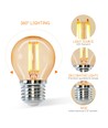 Outlet: LED Filament pære G45 E27 6W - 2200K Ravgul