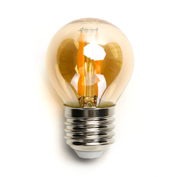  Outlet: LED Filament pære G45 E27 6W - 2200K Ravgul