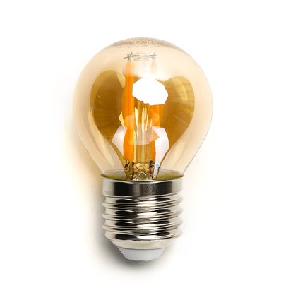 Outlet: LED Filament pære G45 E27 6W - 2200K Ravgul