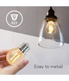 Outlet: LED Filament pære G45 E27 6W - 2200K Ravgul