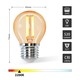 Outlet: LED Filament pære G45 E27 6W - 2200K Ravgul