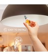 Outlet: LED Filament pære G45 E27 6W - 2200K Ravgul