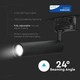 V-Tac svart skinnespot 7W - Samsung LED chip, 3-faset